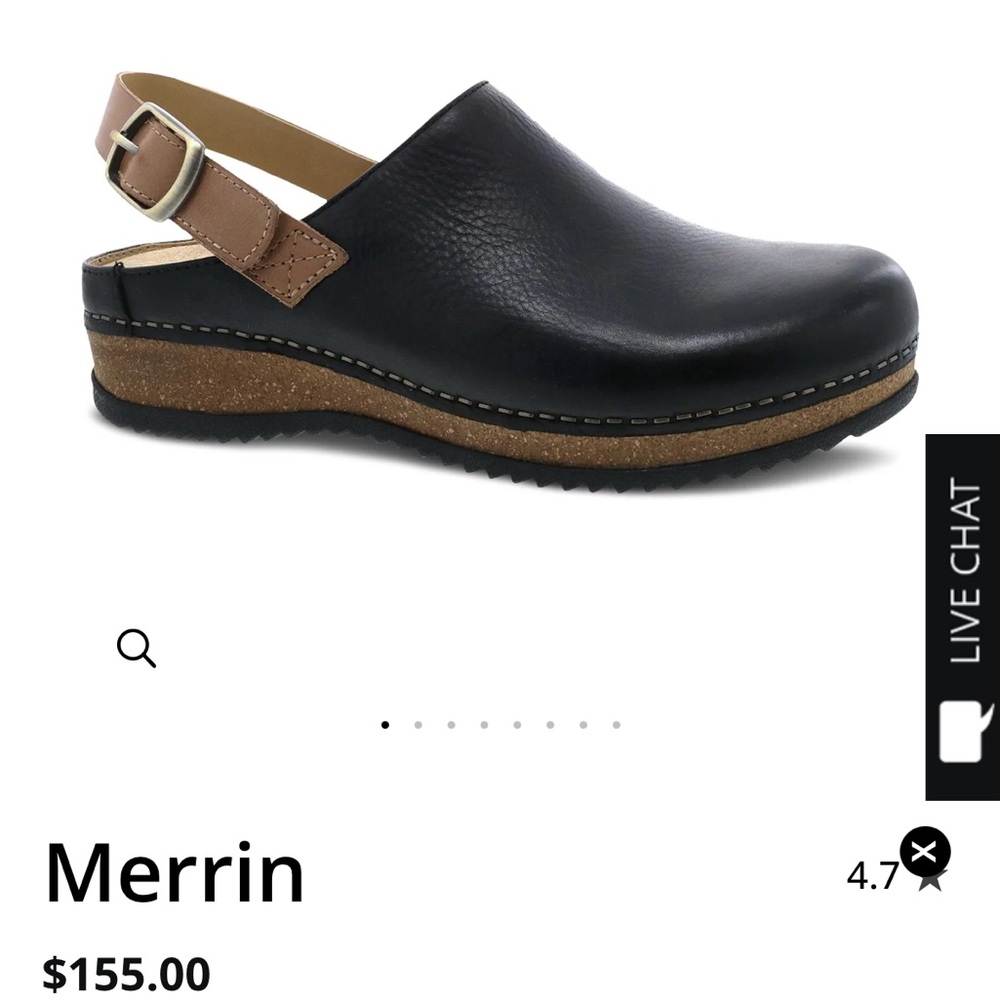 Dansko Black and Brown Merrin Clogs